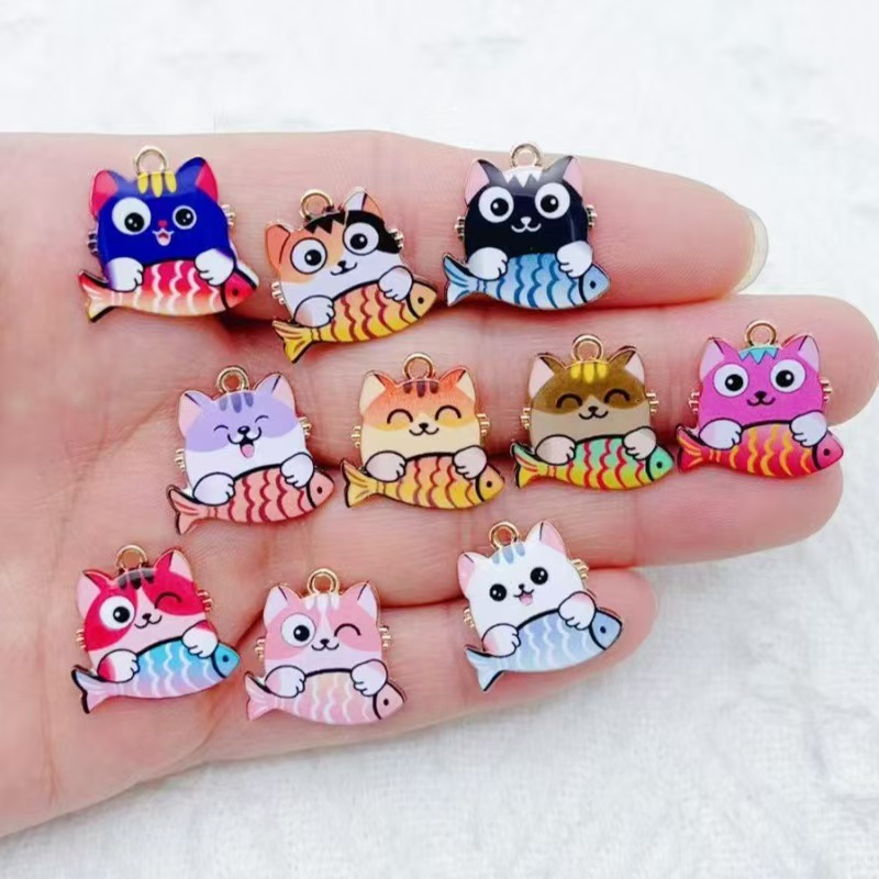 Phone Accessories Cute - 10 szt. transgranicznych, uroczych, kreskówkowych zawieszek