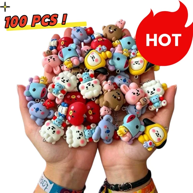 Phone Accessories Jewelry - 7 szt. BT21 Żywiczne Charmsy z