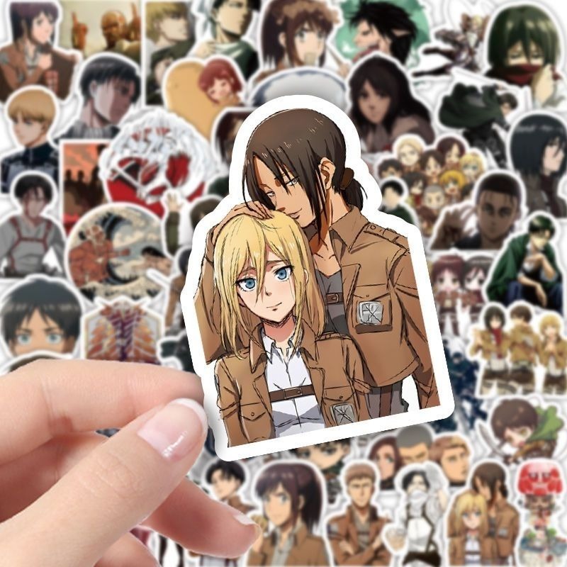 60 szt. Naklejek Anime Atak Ty – Phone Accessories Cute recenzja i cena