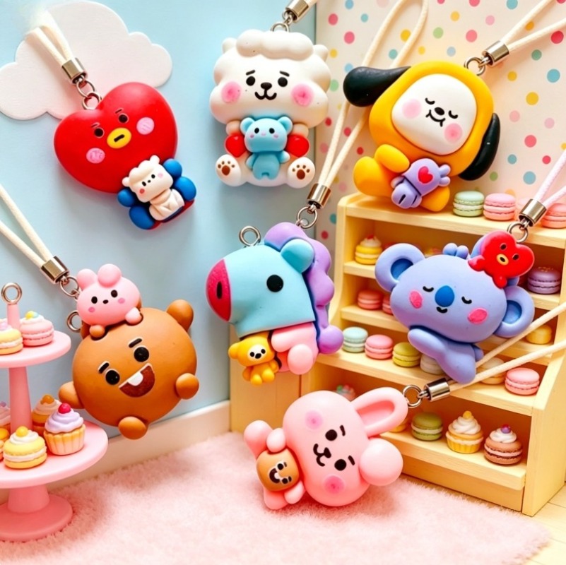 7 szt. BT21 Żywiczne Charmsy z – Phone Accessories Jewelry recenzja i cena
